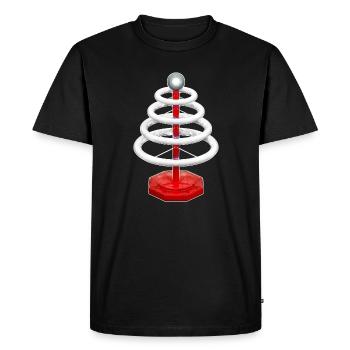 Electric Christmas tree - Men's Premium Organic T-Shirt - black - Front - Nico (187cm)