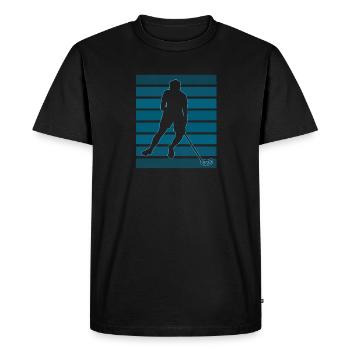Joueur de floorball Floorball Joueur de floorball - T-shirt Premium bio Homme - noir - Devant - Nico (187cm)