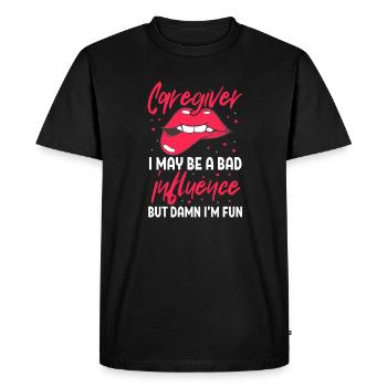 Caregiver – Caregiver Worker Caregiver Attendant - Men's Premium Organic T-Shirt - black - Front - Nico (187cm)