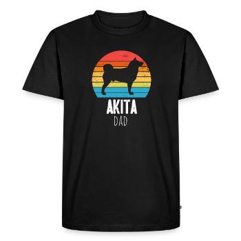 Akita - T-shirt Premium bio Homme - noir - Devant - Nico (187cm)