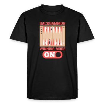 Backgammon Winning Mode On Board Gaming - Men's Premium Organic T-Shirt - black - Front - Nico (187cm)