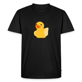 Canard en caoutchouc canard en caoutchouc - T-shirt Premium bio Homme - noir - Devant - Nico (187cm)