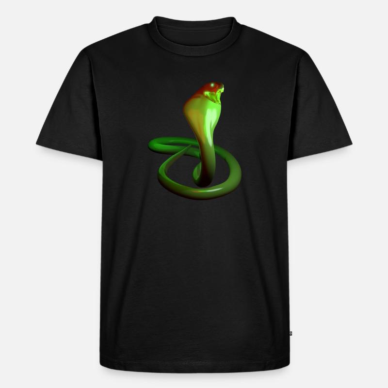 cobra - Männer Premium Bio T-Shirt - Schwarz