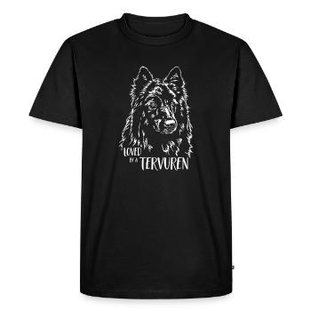 Aimé par un Tervuren Hundespruch Tervueren Wilsigns - T-shirt Premium bio Homme - noir - Devant - Nico (187cm)
