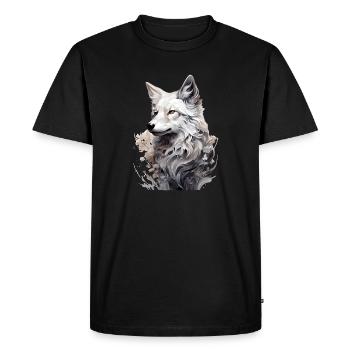 Renard polaire - T-shirt Premium bio Homme - noir - Devant - Nico (187cm)