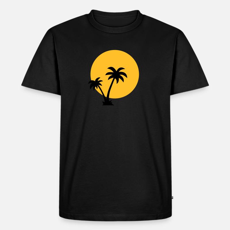 Palme mit Sonne - Männer Premium Bio T-Shirt - undefined
