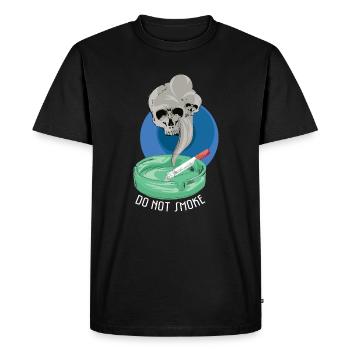 Do not smoke, the smoke will kill you - Men's Premium Organic T-Shirt - black - Front - Nico (187cm)