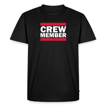 Crew Member - Team Staff Design - Men's Premium Organic T-Shirt - black - Front - Nico (187cm)