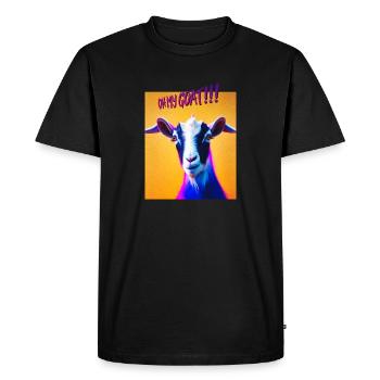 Oh ma chèvre! (OGM) - T-shirt Premium bio Homme - noir - Devant - Nico (187cm)