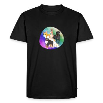 Chiens - T-shirt Premium bio Homme - noir - Devant - Nico (187cm)