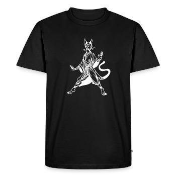 Tabaxi Monk RPG Game - T-shirt Premium bio Homme - noir - Devant - Nico (187cm)