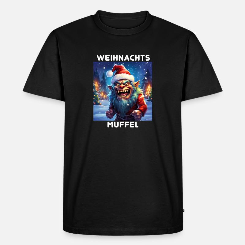 Weihnachtsmuffel - Männer Premium Bio T-Shirt - Schwarz