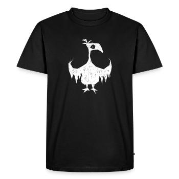 Strange, Quirky Gothic Bird Creature - Men's Premium Organic T-Shirt - black - Front - Nico (187cm)