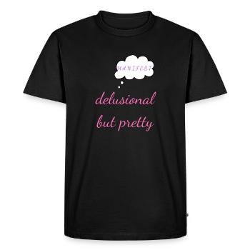 Délirant mais joli - Y2K Soft Girl Confidence T - T-shirt Premium bio Homme - noir - Devant - Nico (187cm)