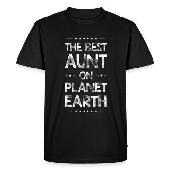 Meilleure tante disant - T-shirt Premium bio Homme - noir - Devant - Nico (187cm)