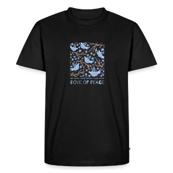 Colombes de la Paix - T-shirt Premium bio Homme - noir - Devant - Nico (187cm)