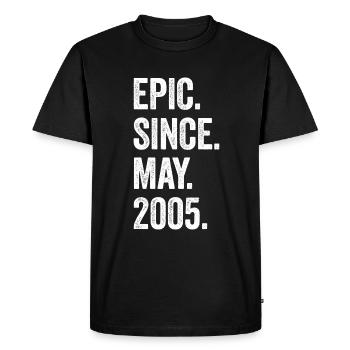 18 Years Old Epic Since May 2005 18th Birthday - Men's Premium Organic T-Shirt - black - Front - Nico (187cm)