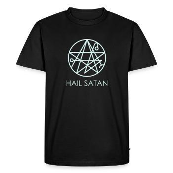 Hail Satan! - Men's Premium Organic T-Shirt - black - Front - Nico (187cm)