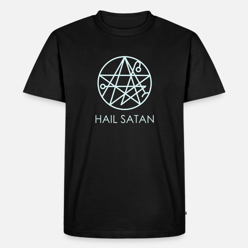 Heil Satan! - Männer Premium Bio T-Shirt - Schwarz