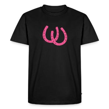 sparkling horseshoes - Men's Premium Organic T-Shirt - black - Front - Nico (187cm)