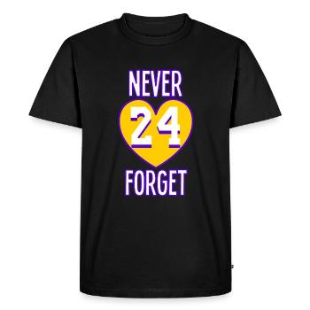 N'oubliez jamais la conception de la légende du basket-ball Kobe LA 24 - T-shirt Premium bio Homme - noir - Devant - Nico (187cm)