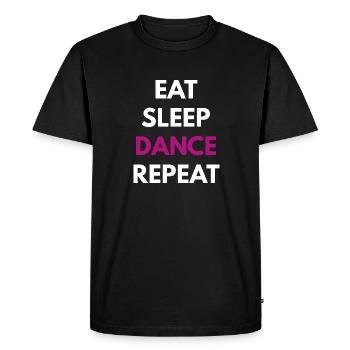 EAT SLEEP DANCE REPEAT black - Men's Premium Organic T-Shirt - black - Front - Nico (187cm)