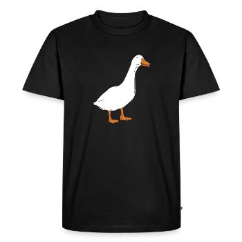 Goose - geese duck bird ducks gifts - Men's Premium Organic T-Shirt - black - Front - Nico (187cm)