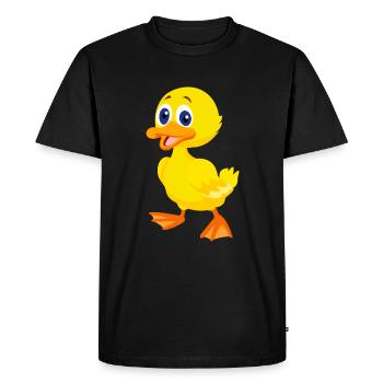 Cadeau canard jaune canard - T-shirt Premium bio Homme - noir - Devant - Nico (187cm)