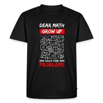 Problème drôle La solution - T-shirt Premium bio Homme - noir - Devant - Nico (187cm)