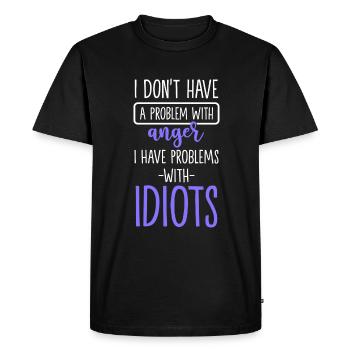 Idiots Drôle Drôle - T-shirt Premium bio Homme - noir - Devant - Nico (187cm)