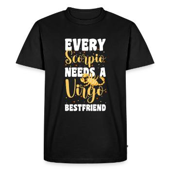 Signe du zodiaque Astrologie Astro - T-shirt Premium bio Homme - noir - Devant - Nico (187cm)