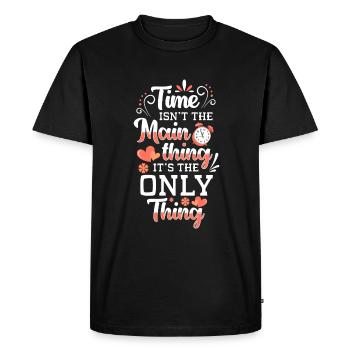 Hourglass Lifetime Countdown - Men's Premium Organic T-Shirt - black - Front - Nico (187cm)