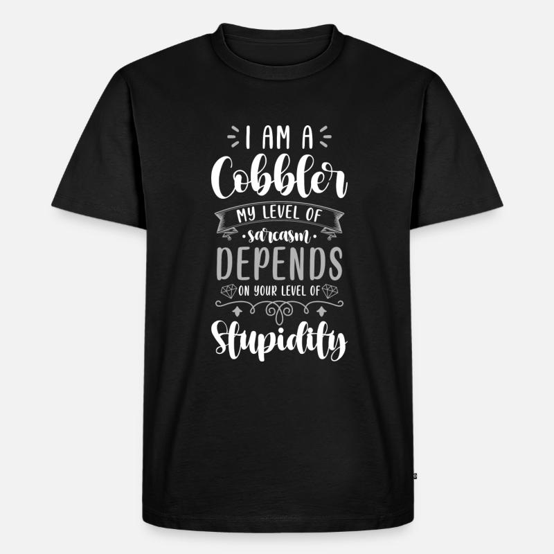 Schuster Beruf Stiefel Leder - Männer Premium Bio T-Shirt - Schwarz