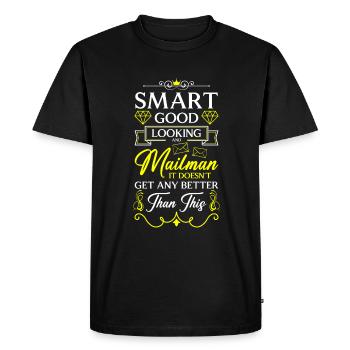 Postmen Parcel deliverers Letters Letter carriers - Men's Premium Organic T-Shirt - black - Front - Nico (187cm)