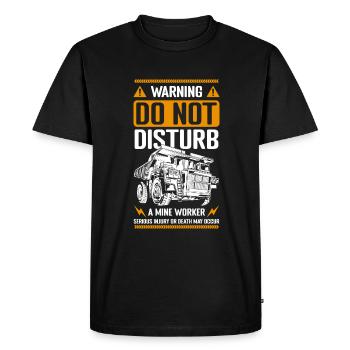 Coal profession - Men's Premium Organic T-Shirt - black - Front - Nico (187cm)