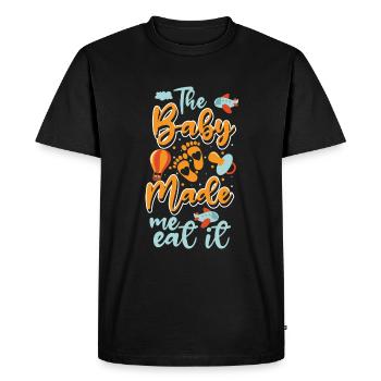 Grossesse Bébé Femme enceinte Descendance - T-shirt Premium bio Homme - noir - Devant - Nico (187cm)