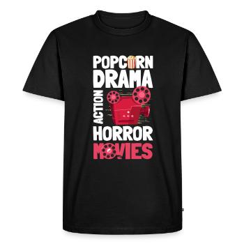Movie lover Action Hollywood - Men's Premium Organic T-Shirt - black - Front - Nico (187cm)