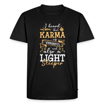 Spiritual Yoga Sarcasm Spiritual - Men's Premium Organic T-Shirt - black - Front - Nico (187cm)