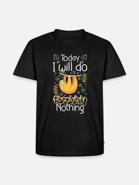 Chill sleep Hang leisurely - Men's Premium Organic T-Shirt - black