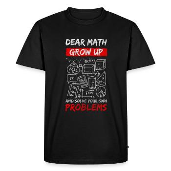 Problems, solutions, sayings, it doesn't matter - Men's Premium Organic T-Shirt - black - Front - Nico (187cm)