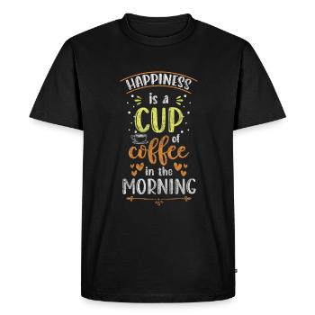 Happiness Love Lucky Symbol - Men's Premium Organic T-Shirt - black - Front - Nico (187cm)