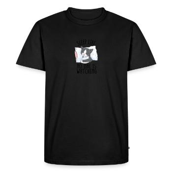 Dormez comme si personne ne regardait cute Cat Nightgown - T-shirt Premium bio Homme - noir - Devant - Nico (187cm)