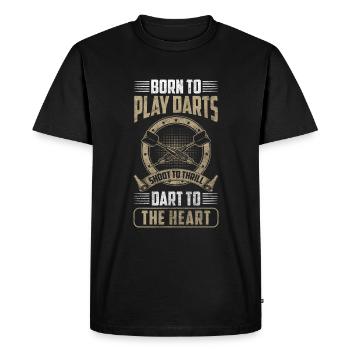 Fléchettes Fun Homme - T-shirt Premium bio Homme - noir - Devant - Nico (187cm)