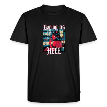 Infernal Boring Gothic Demon Art Hell Goth - Men's Premium Organic T-Shirt - black - Front - Nico (187cm)