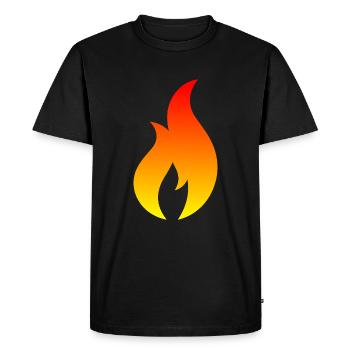 Icône de flamme | Symbole de feu pour vos propres créations - T-shirt Premium bio Homme - noir - Devant - Nico (187cm)