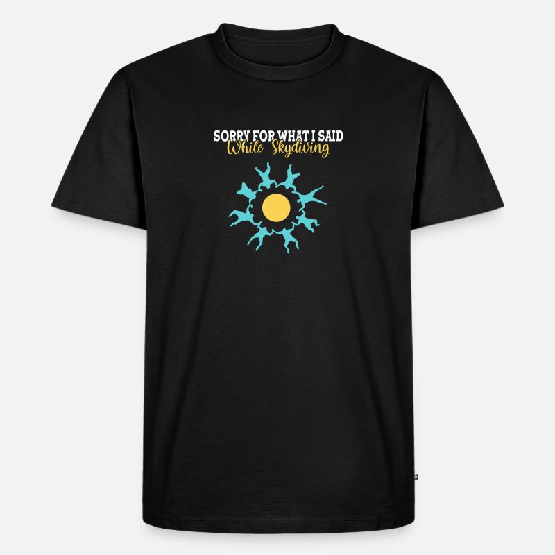 Fallschirm Fallschirmspringen Fallschirmspringer - Männer Premium Bio T-Shirt - Schwarz