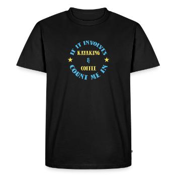Kayak Kayaking - Men's Premium Organic T-Shirt - black - Front - Nico (187cm)