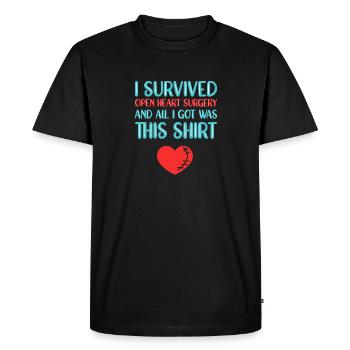 Crise cardiaque Chirurgie cardiaque Chirurgie Hospital - T-shirt Premium bio Homme - noir - Devant - Nico (187cm)