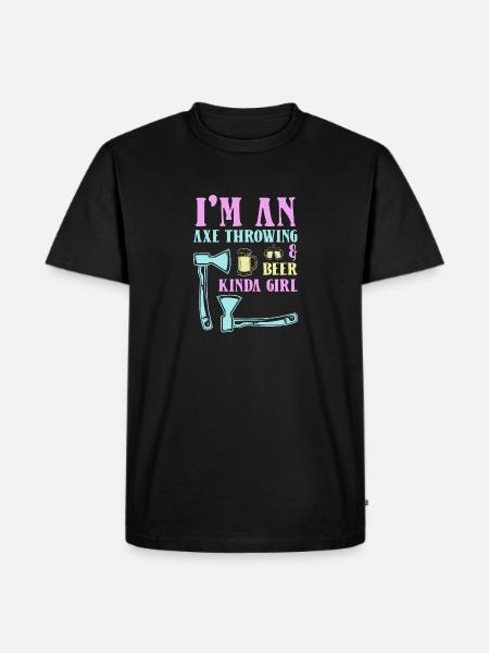 Axe throw axe throwing - Men's Premium Organic T-Shirt - black