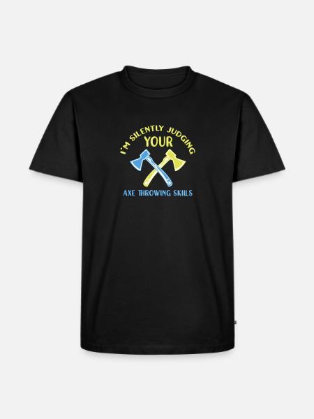 Axe throw axe throwing - Men's Premium Organic T-Shirt - black